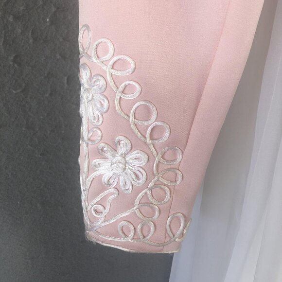 Vintage Jack Bryan Dress Womens Medium Embroidered Gown Jacket Formal 60s - Picture 11 of 16